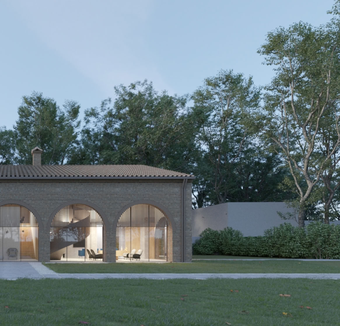 Ristrutturazione di un rustico napoleonico con tre unità abitative indipendenti. MIDE architetti valorizza storia, design e piscina a sfioro.