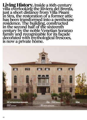 Interno del magazine di architettura PLATFORM, con all'interno il progetto di Villa Soranzo di MIDE architetti.